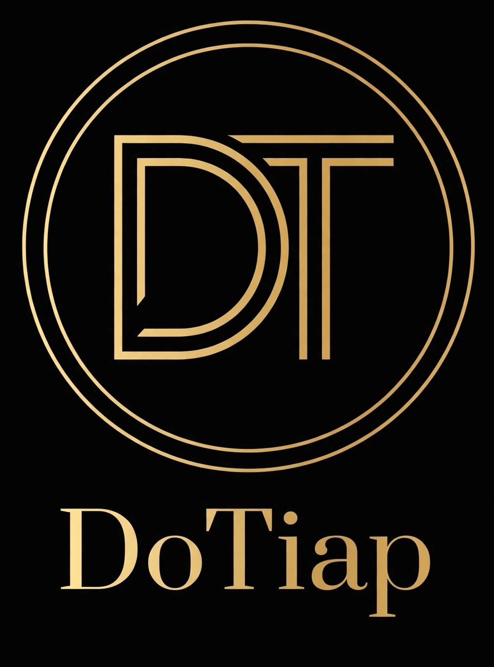 DoTiap — gold DT monogram emblem with DoTiap wordmark